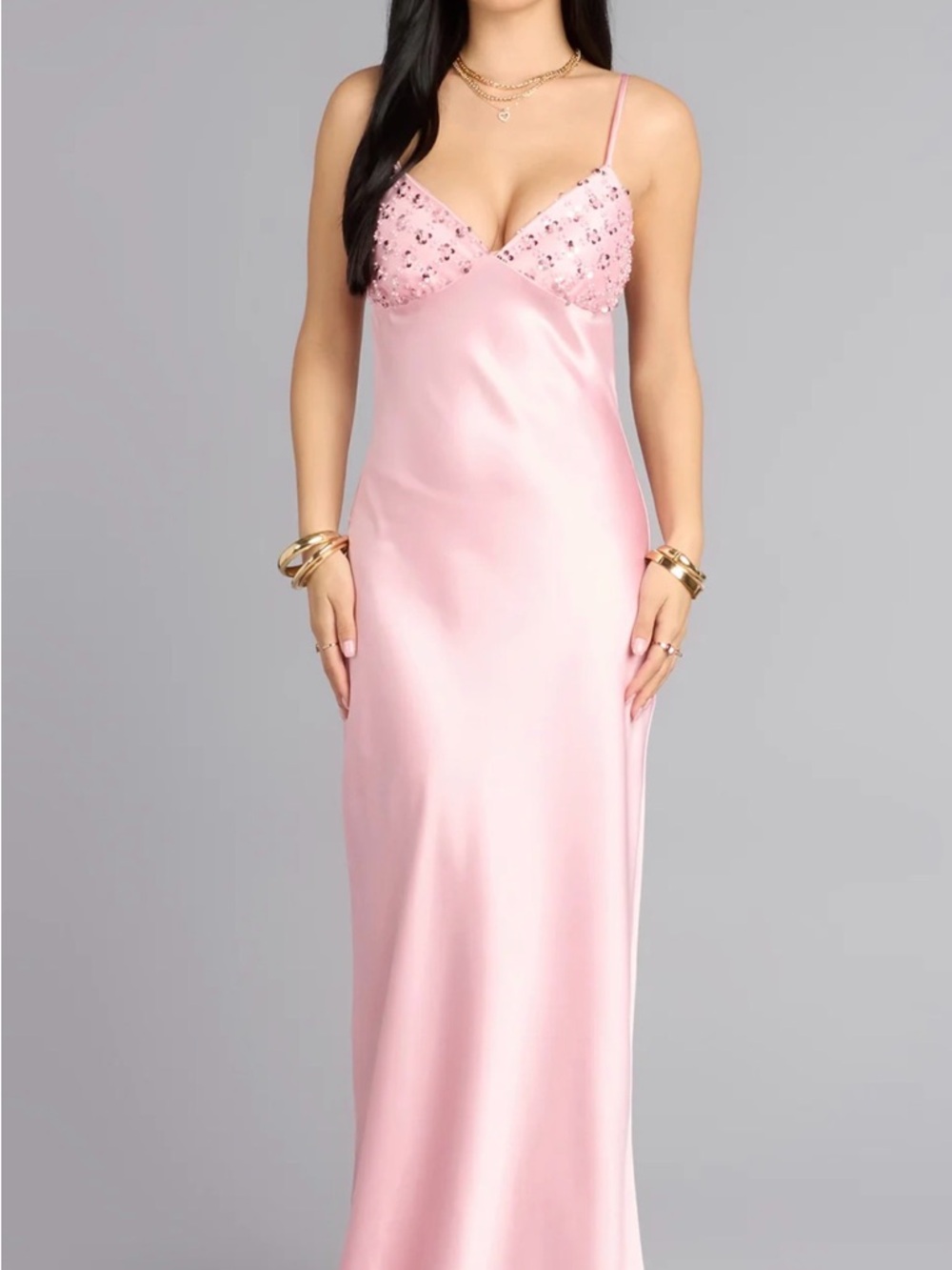 Ruby Satin Low Back Column Formal Dress NWT ~ Size XS